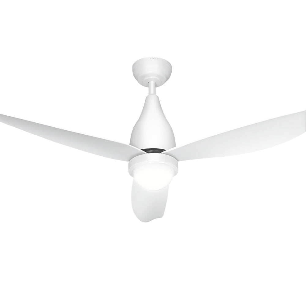 52'' Classic Ceiling Fan LED Light Remote Control DC Motor 5 Speed - White - Homecoze