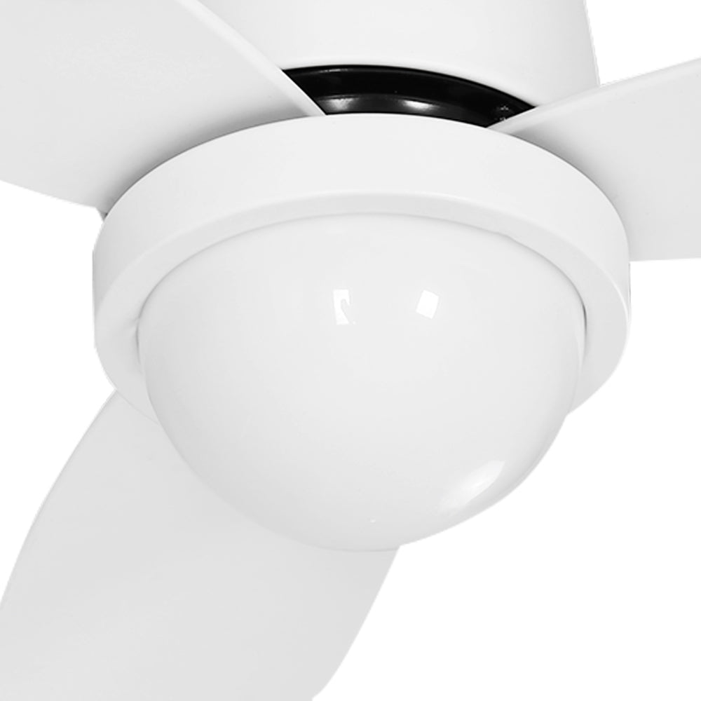 52'' Classic Ceiling Fan LED Light Remote Control DC Motor 5 Speed - White - Homecoze