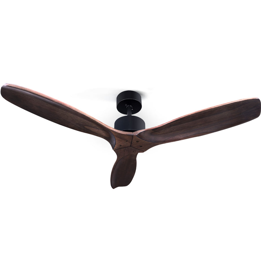 52'' Ceiling Fan With Remote Control Fans 3 Wooden Blades - Dark Wood Homecoze