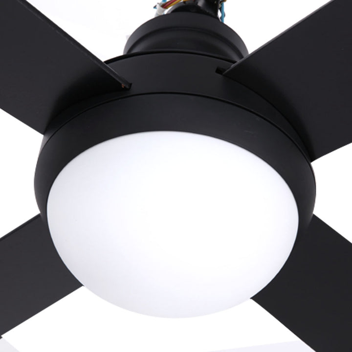 52'' Ceiling Fan with Light and Remote Timer - Black Homecoze