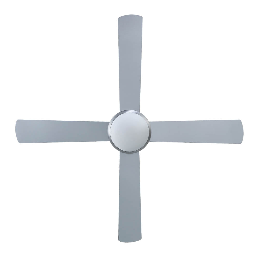 52'' Ceiling Fan with Light and Remote Timer - Silver Homecoze