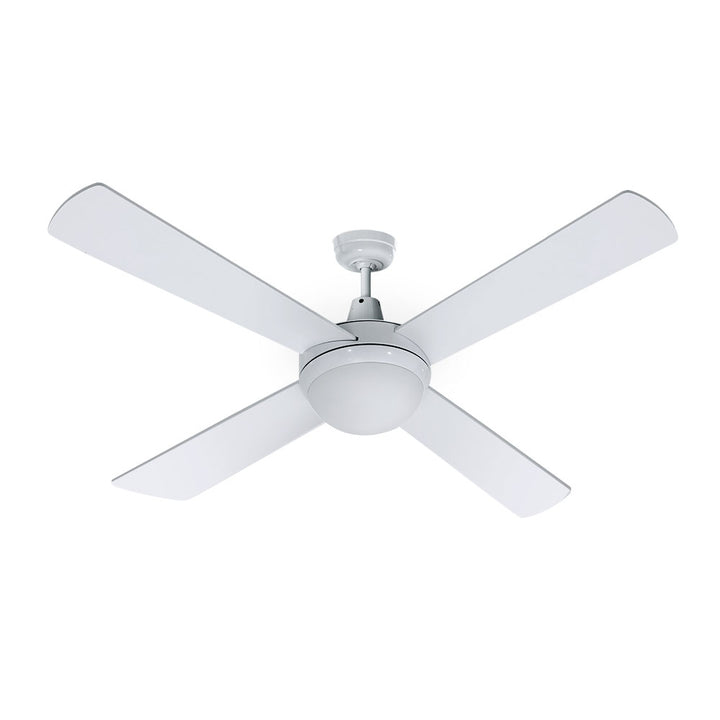 52'' Ceiling Fan with Light and Remote Timer - White Homecoze