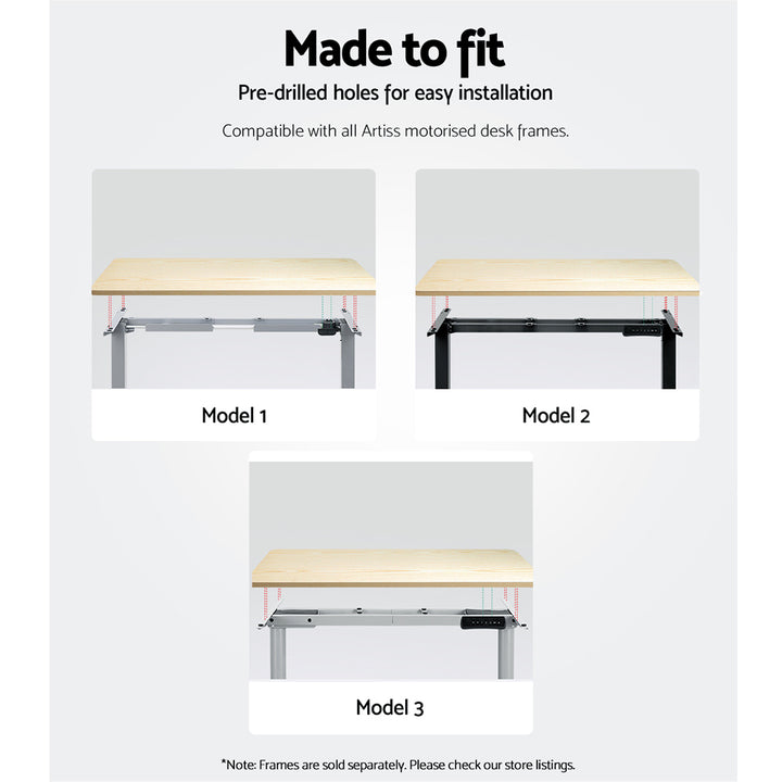 Standing Desk Replacement Table Top 120cm x 60cm - White Oak Homecoze