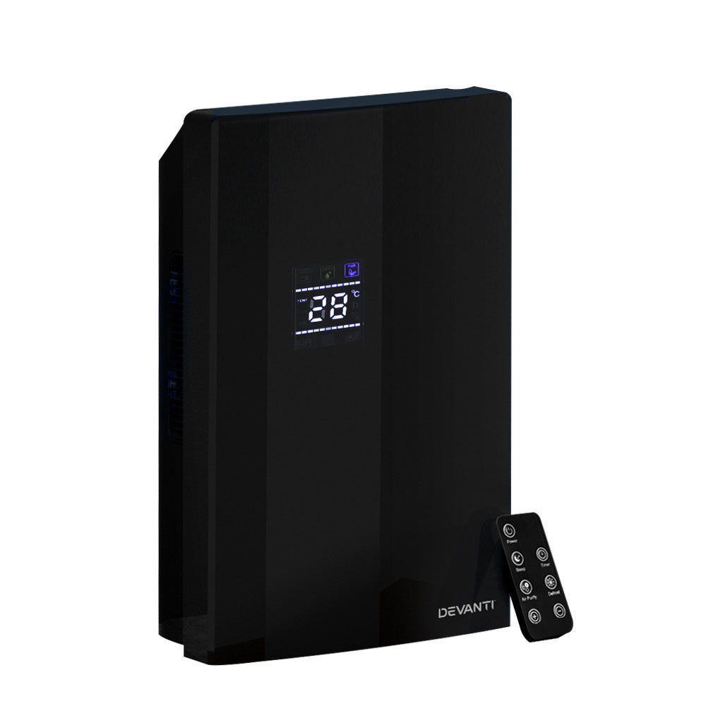 Dehumidifier Up to 30㎡ Room Filtered Air Purifier 2L - Black Homecoze
