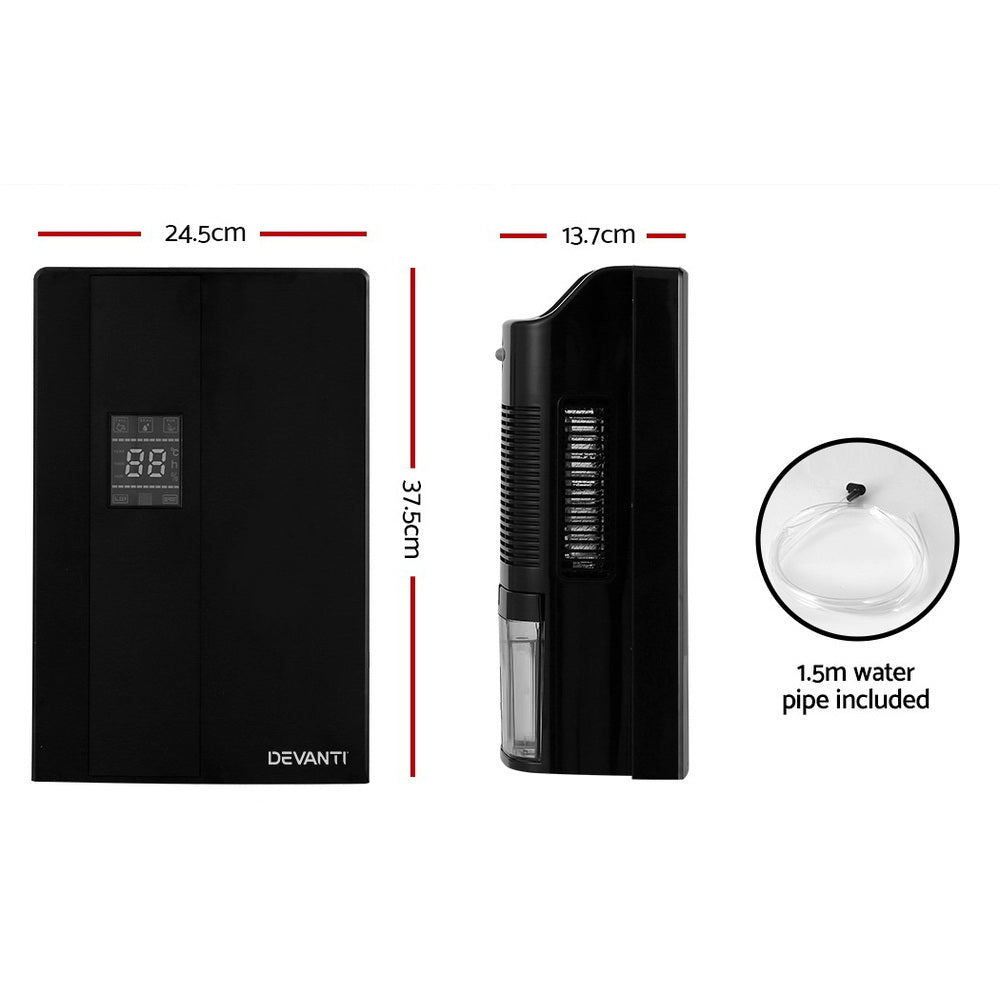 Dehumidifier Up to 30㎡ Room Filtered Air Purifier 2L - Black Homecoze
