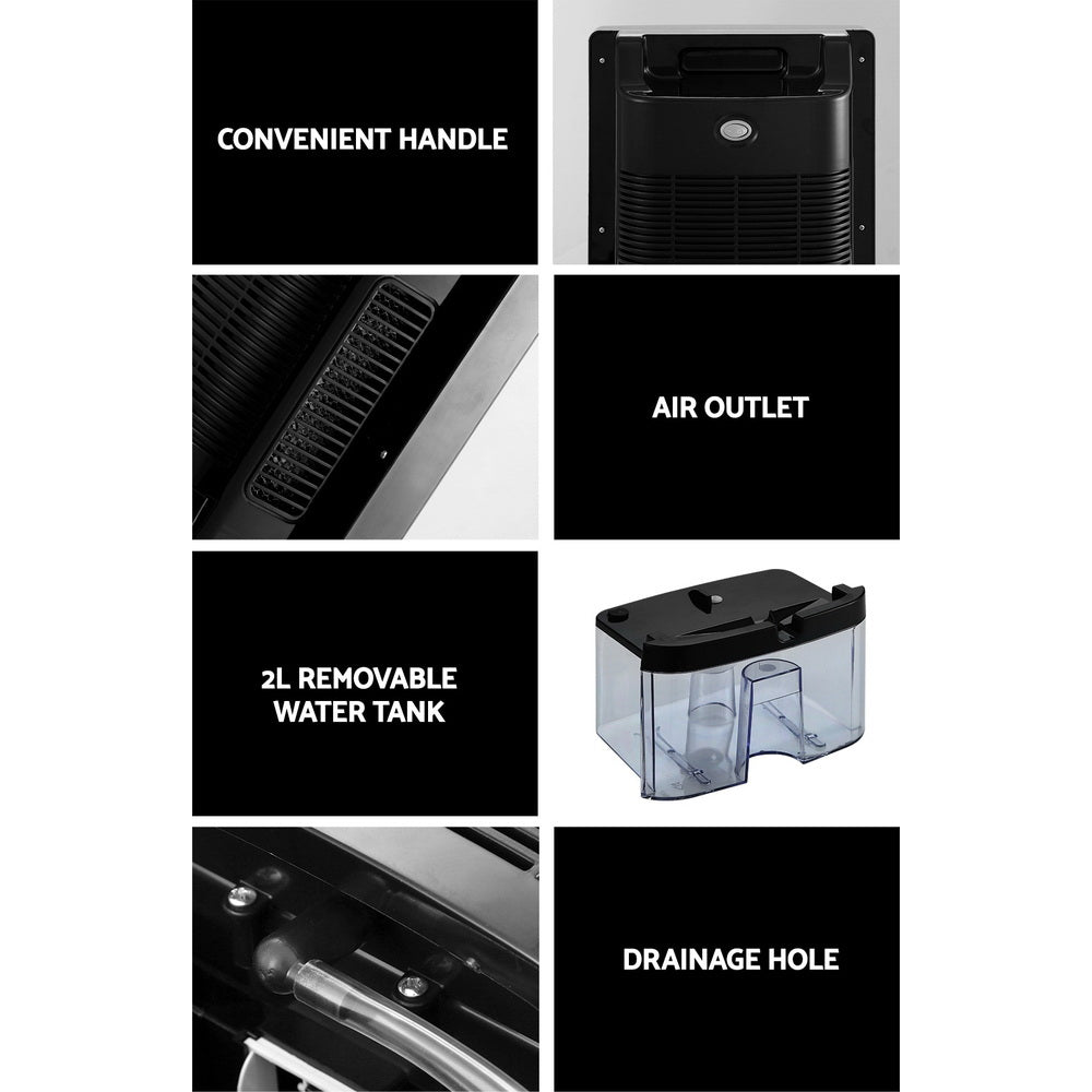 Dehumidifier Up to 30㎡ Room Filtered Air Purifier 2L - Black Homecoze