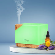 Translucent Modern Cube Style 7-Colour LED Aroma Diffuser 600ml - Homecoze