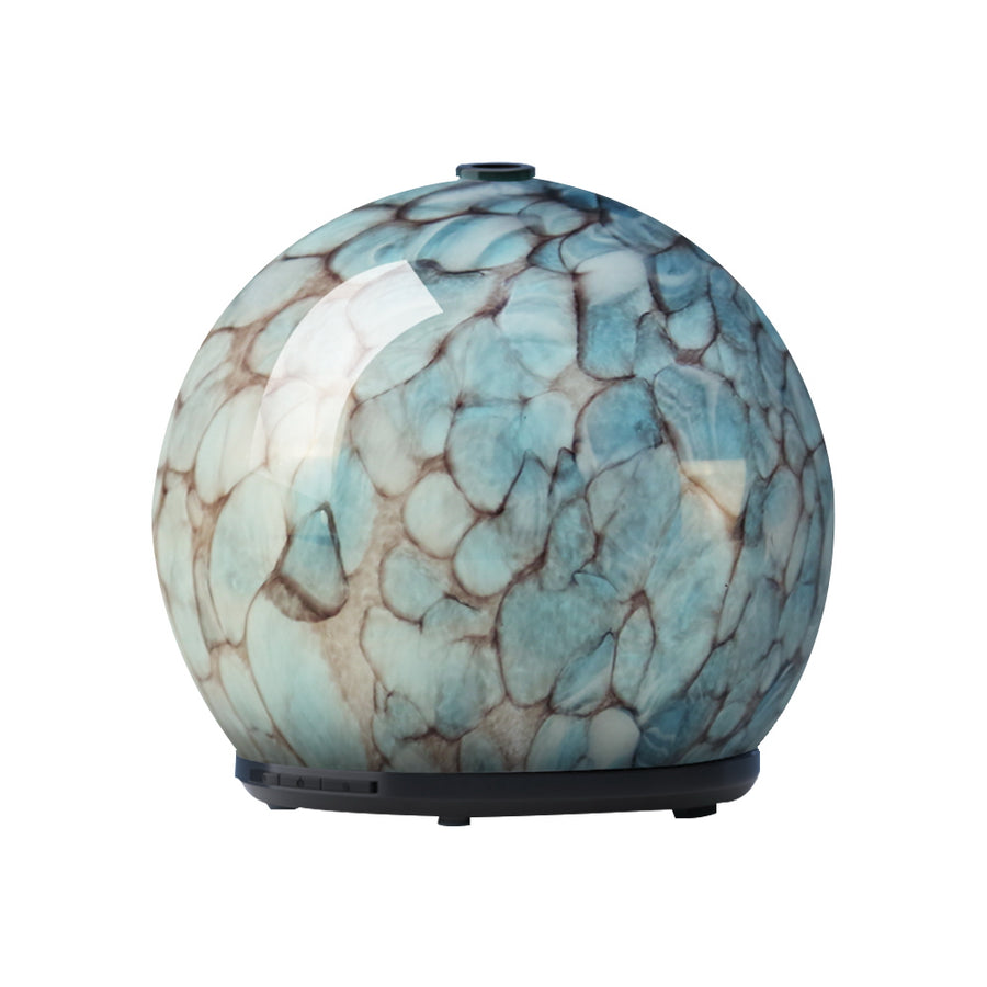 Blue Glass Opaque 7-Colour LED Aroma Diffuser 240ml Homecoze