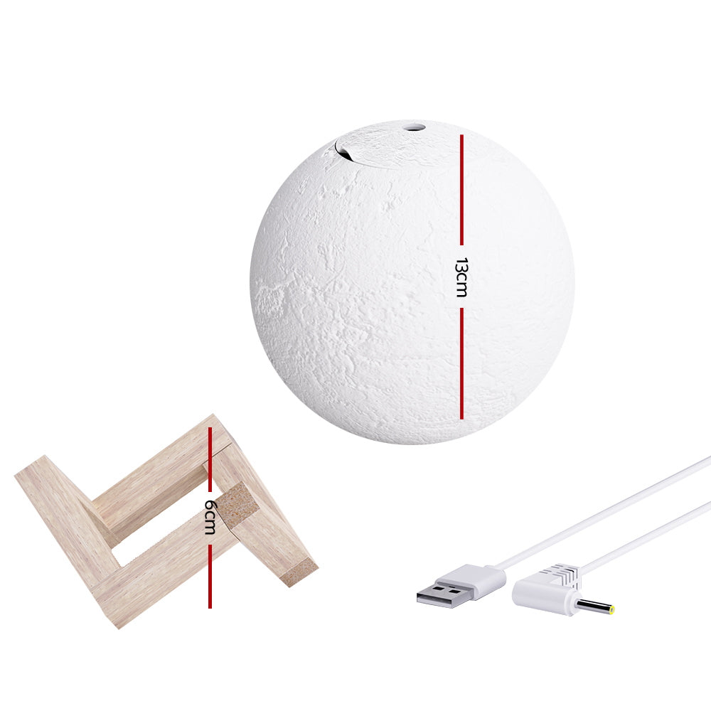 Space Moon Lamp 3-Colour LED Aroma Diffuser 880ml Homecoze