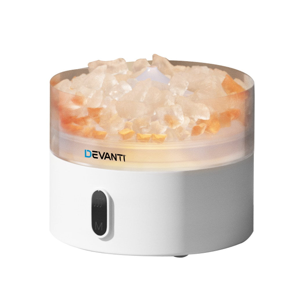 Himalayan Salt Crystal Aromatherapy Ultrasonic LED Aroma Diffuser 220ml Homecoze
