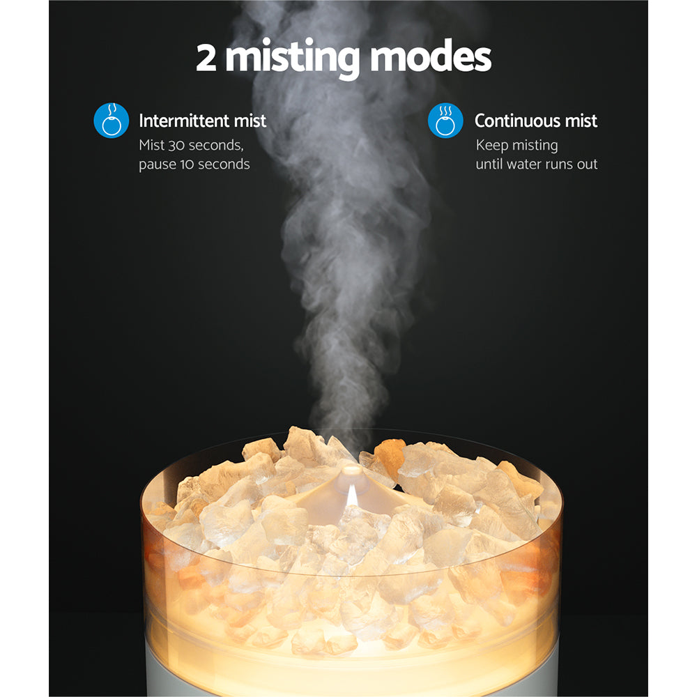 Himalayan Salt Crystal Aromatherapy Ultrasonic LED Aroma Diffuser 220ml Homecoze