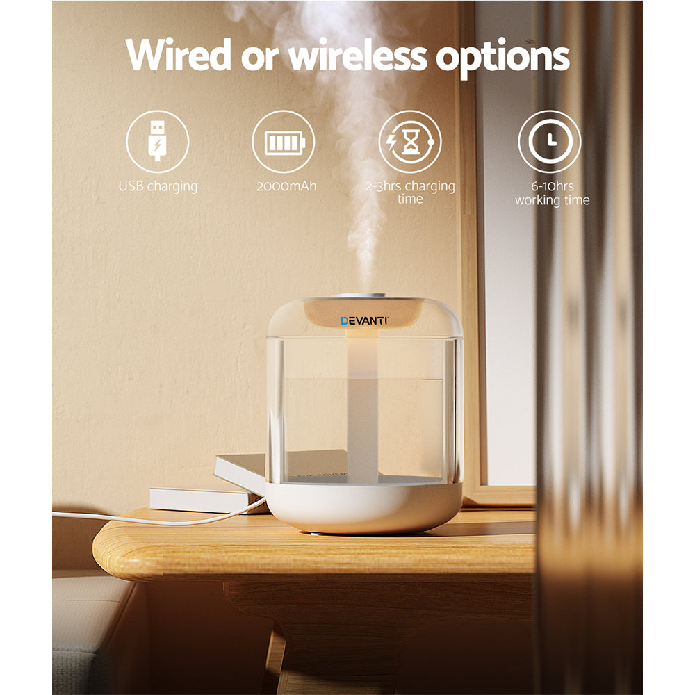 Large Clear Ultrasonic Aroma Diffuser 1000ml Homecoze