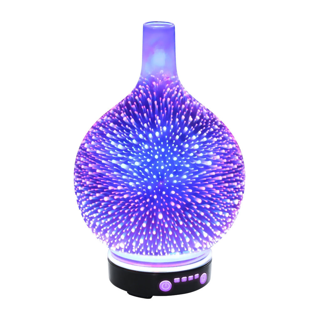 3D LED Effect Vase Style 7-Colour LED Aroma Diffuser 100ml - Homecoze