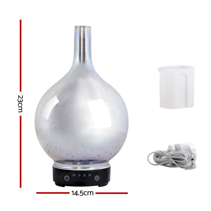 3D LED Effect Vase Style 7-Colour LED Aroma Diffuser 100ml Homecoze