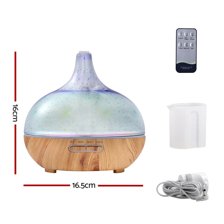 3D Firework Lighting Effect 7-Colour LED Aroma Diffuser 400ml Homecoze