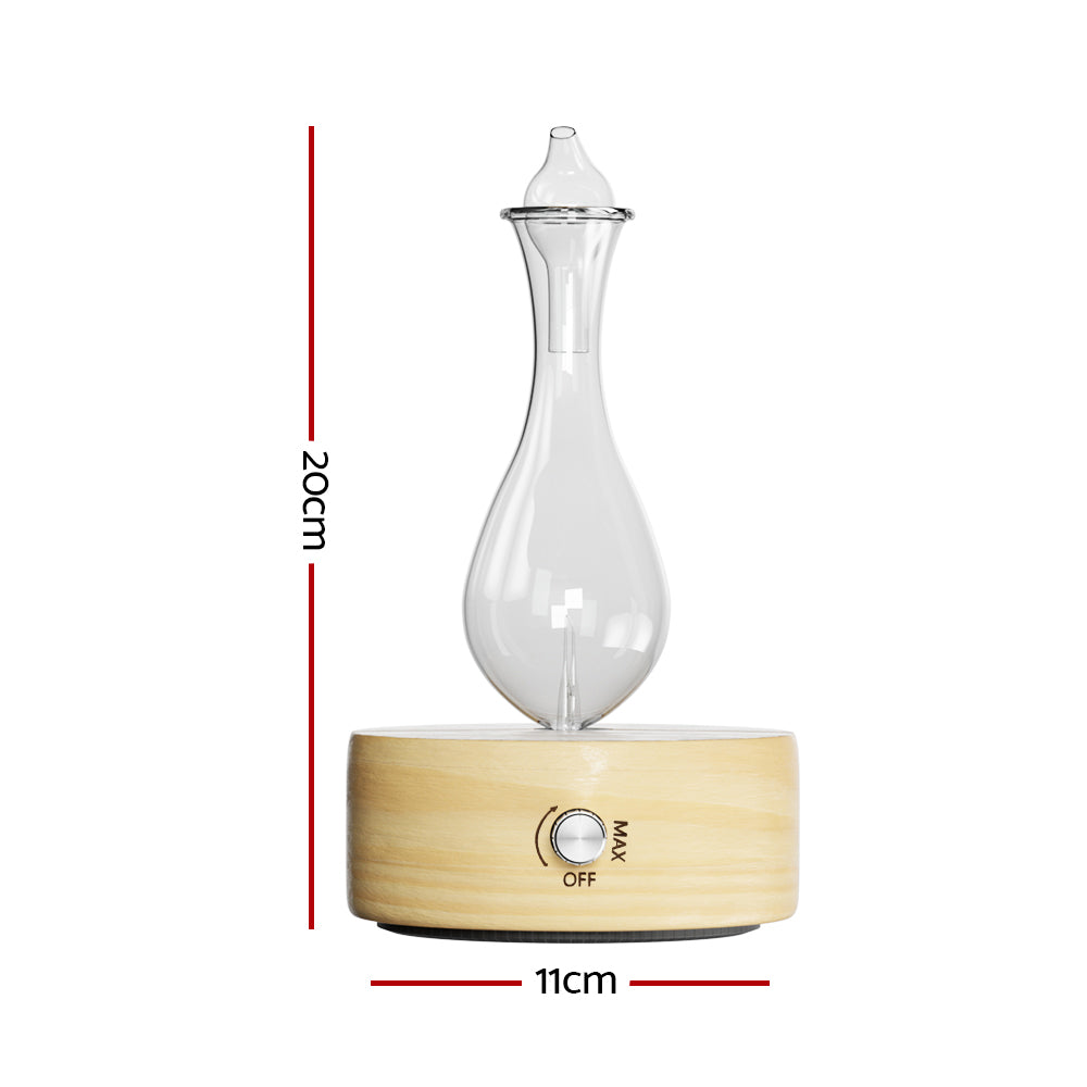 Unique Waterless Ultrasonic Aromatherapy Glass Aroma Diffuser Homecoze