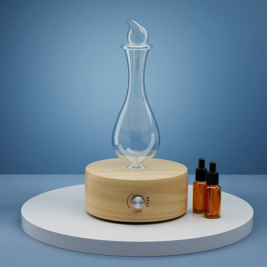Unique Waterless Ultrasonic Aromatherapy Glass Aroma Diffuser Homecoze