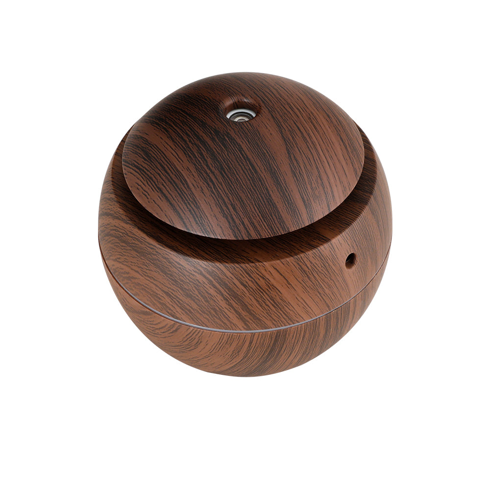 Wood Grain Style Ultrasonic Aroma Diffuser 7 Colour LED 130ml Homecoze