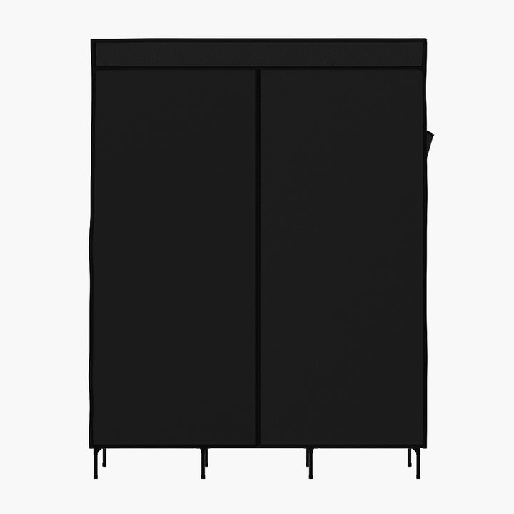 Clothes Wardrobe Closet Storage Large DIY Portable Temporary Organizer with Shelf - Black Homecoze