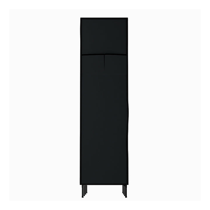 Clothes Wardrobe Closet Storage Large DIY Portable Temporary Organizer with Shelf - Black Homecoze