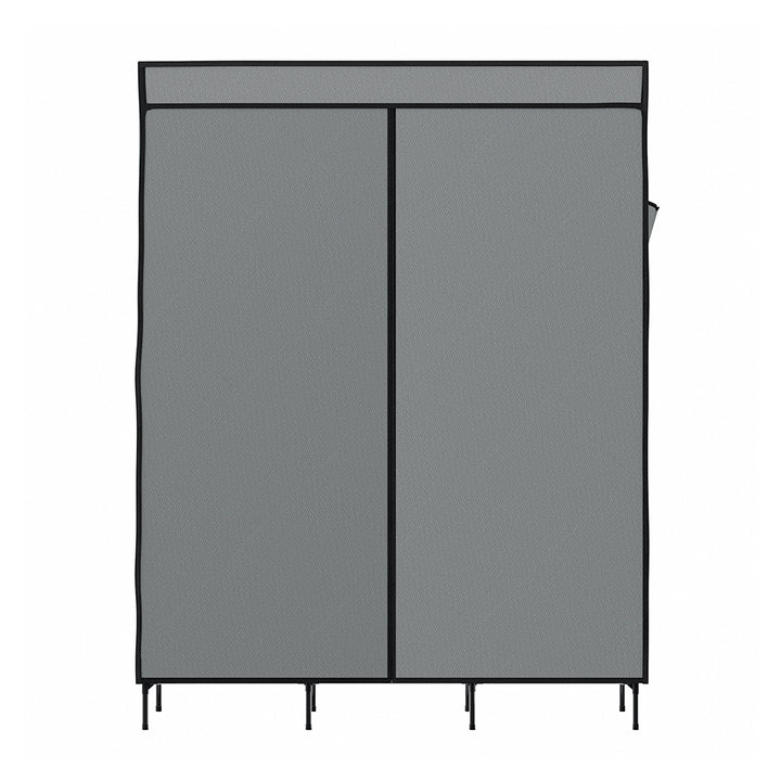 Clothes Wardrobe Closet Storage Large DIY Portable Temporary Organizer with Shelf - Grey Homecoze