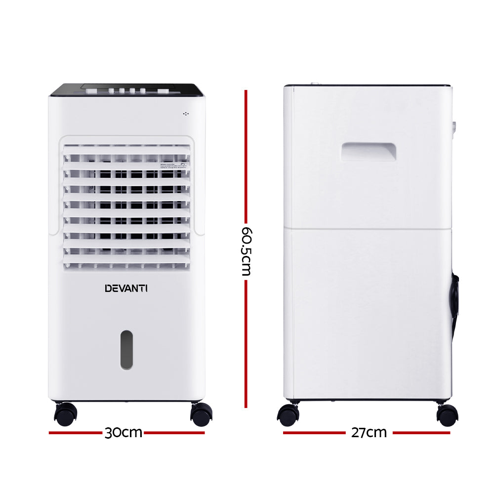 Portable Evaporative Air Cooler 6L Cooling Fan Humidifier Homecoze