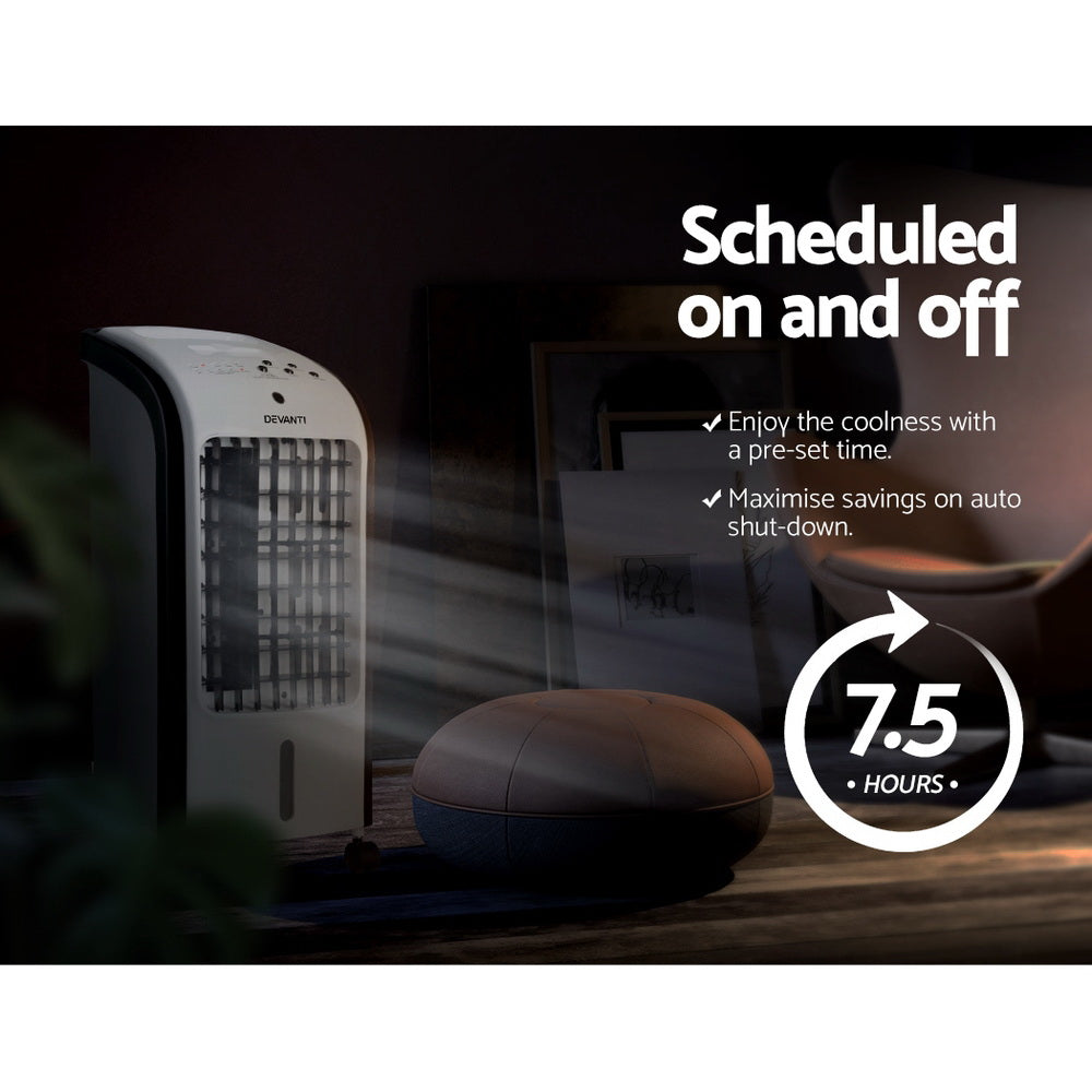 Portable Evaporative Air Cooler 4L Cooling Fan Humidifier Homecoze