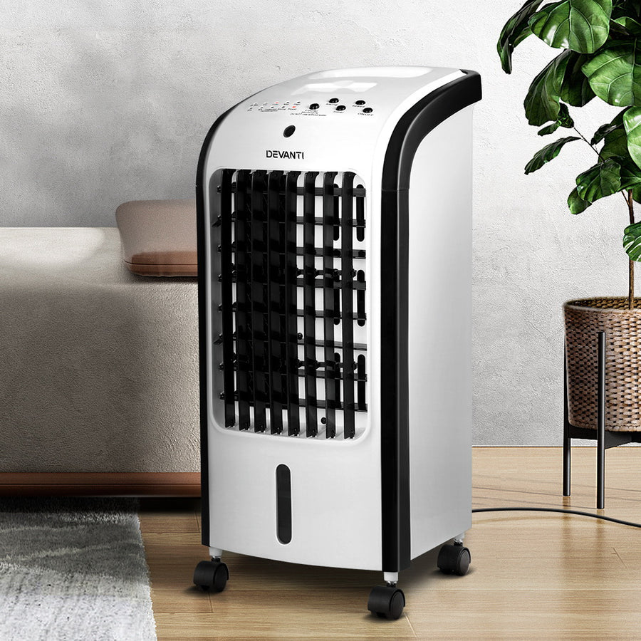Portable Evaporative Air Cooler 4L Cooling Fan Humidifier Homecoze
