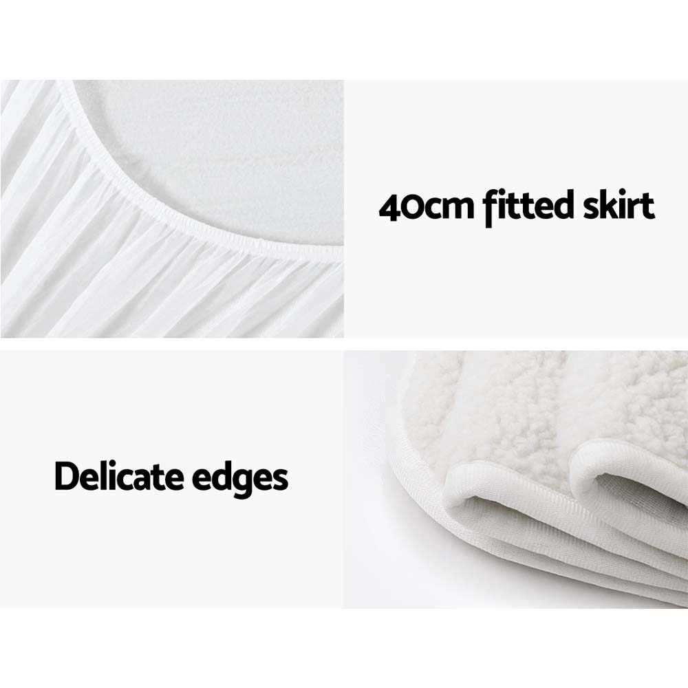Heated Underlay (Double) Bed Fitted Electric Blanket - Fleece - Homecoze