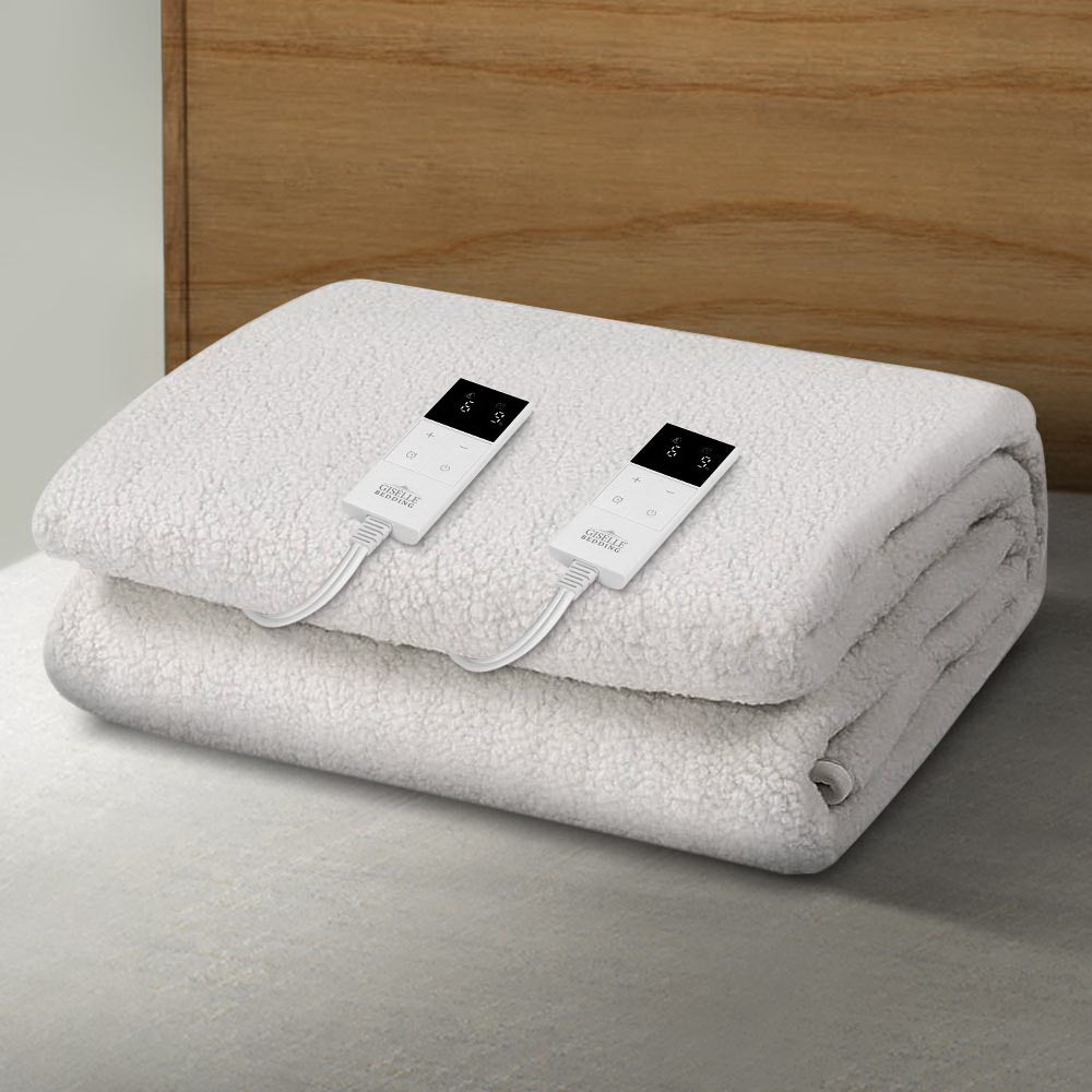 Heated Underlay (Queen) Bed Fitted Electric Blanket - Fleece - Homecoze