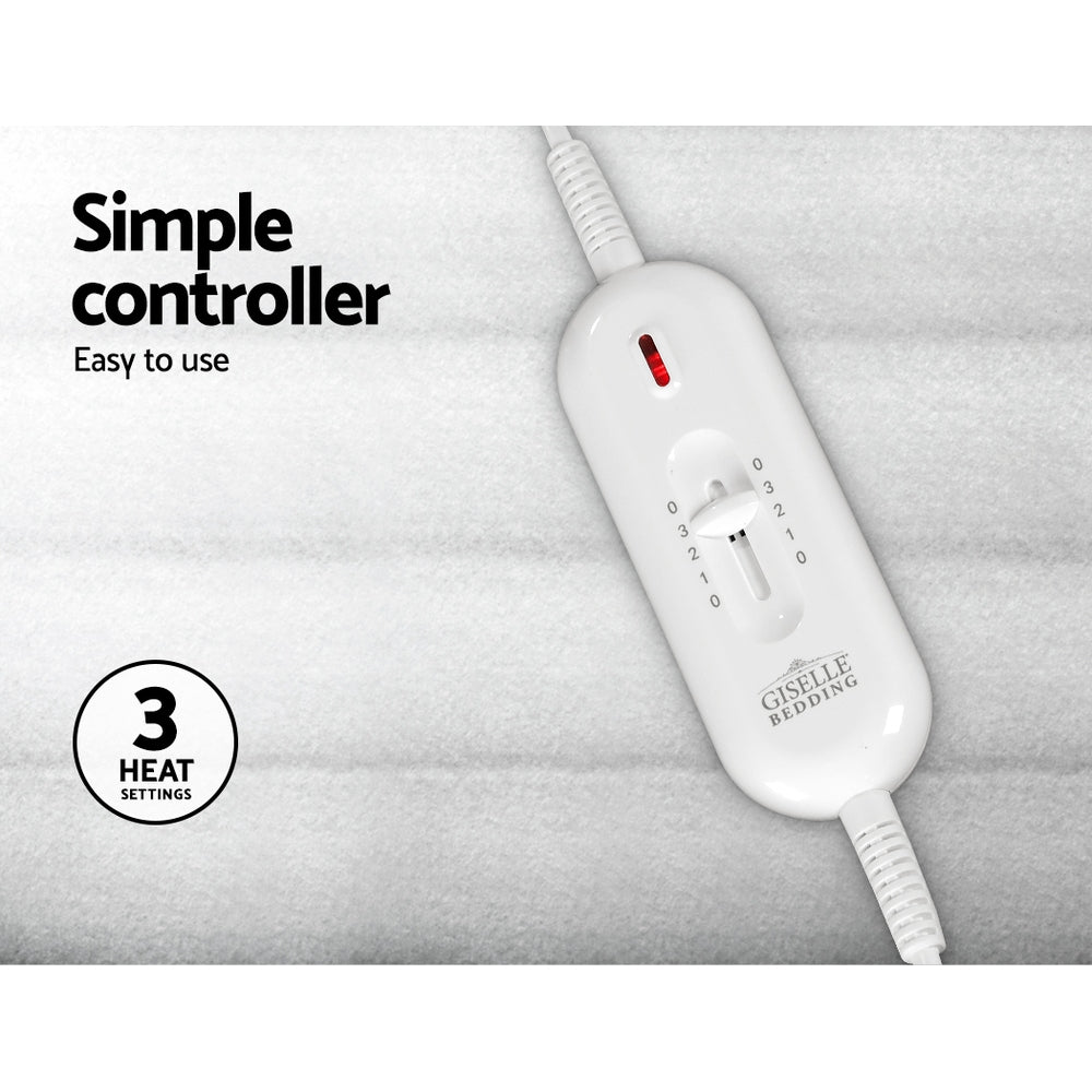 Heated Underlay (Double) Bed Fitted Electric Blanket - Polyester - Homecoze