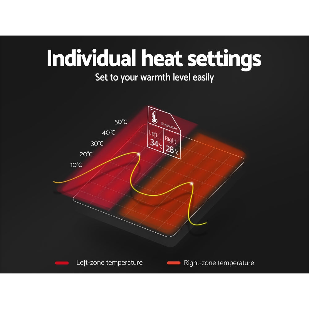 Heated Underlay (King) Bed Fitted Electric Blanket - Polyester - Homecoze