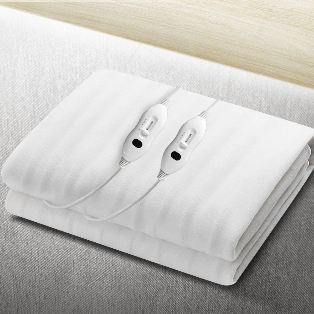Heated Underlay (Queen) Bed Fitted Electric Blanket - Polyester - Homecoze