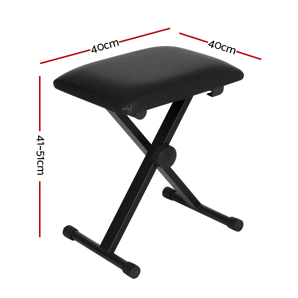 Piano Stool Adjustable Height Portable Keyboard Seat - Black Homecoze