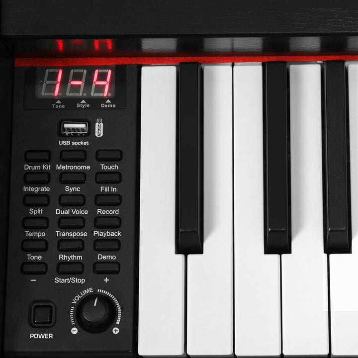 88 Key Digital Piano Full-weighted Electronic Keyboard with Stand and Triple Pedal Homecoze