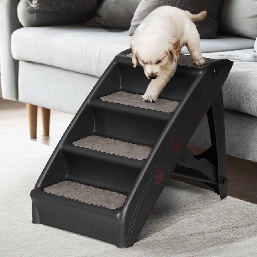 Indoor Foldable Dog Ramp Portable Pet Stairs For Bed Sofa or Car Homecoze