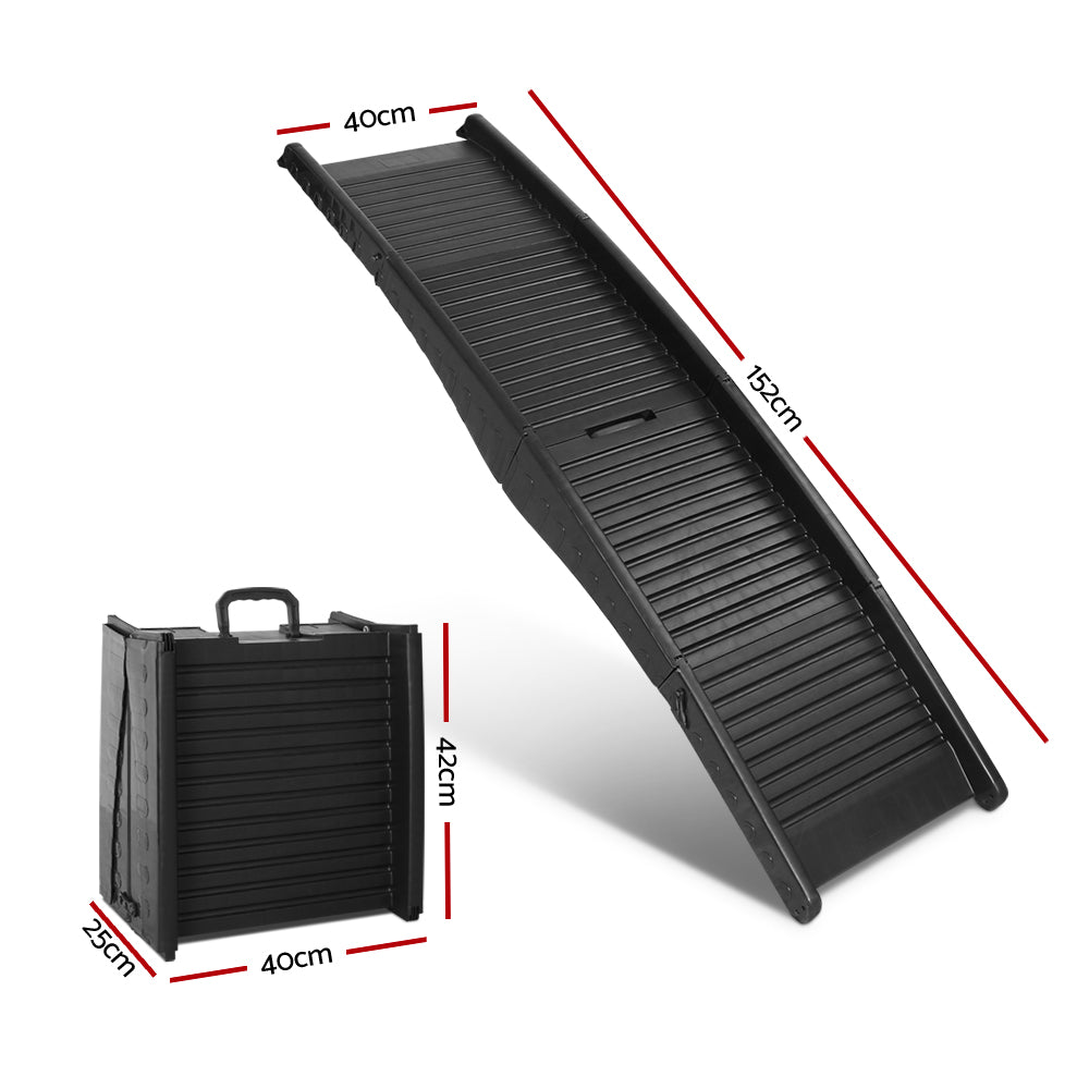 Foldable Dog Ramp Portable Travel Pet Ladder for Cars 152cm Homecoze