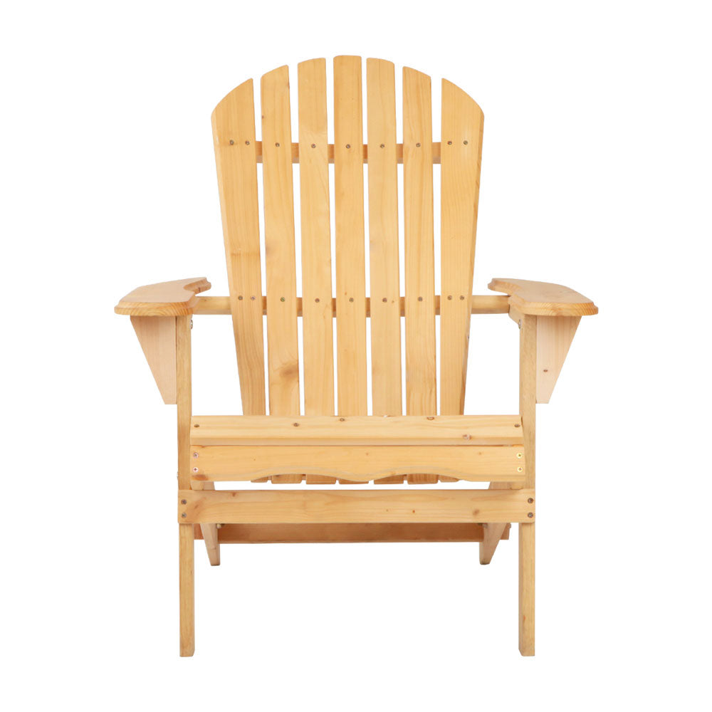 Adirondack Foldable Outdoor Armchair - Natural - Homecoze