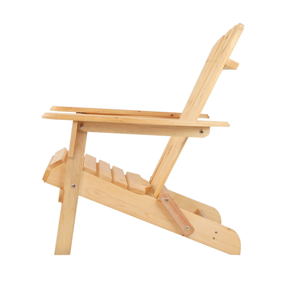 Adirondack Foldable Outdoor Armchair - Natural - Homecoze