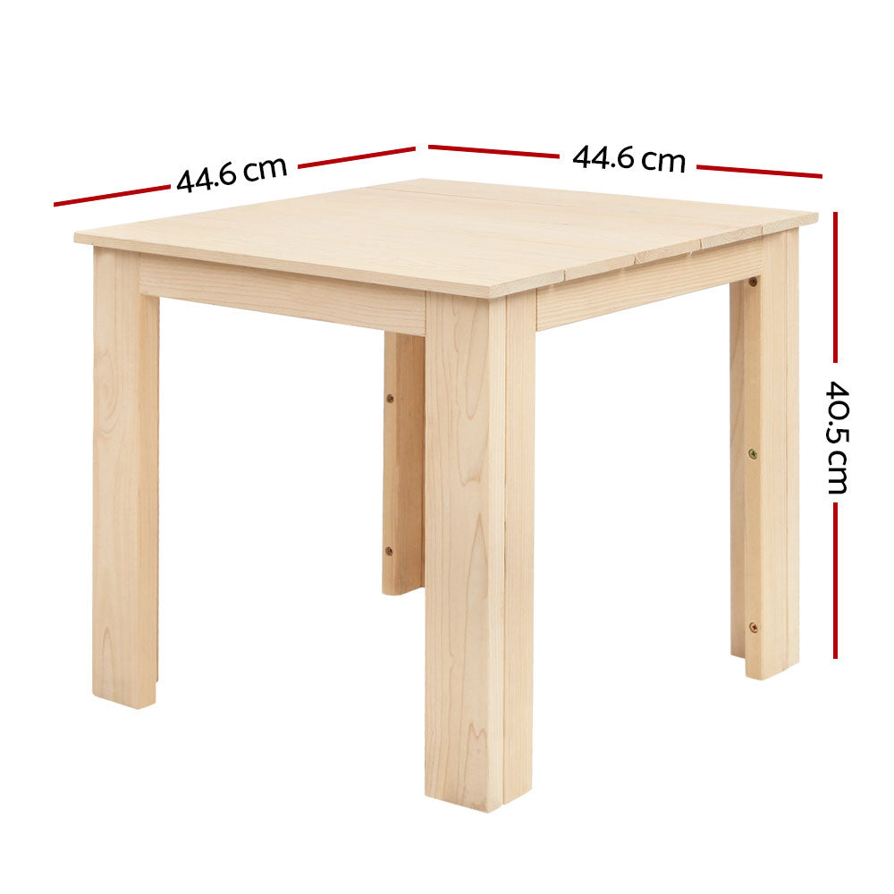 Adirondack Outdoor Side Table - Natural - Homecoze