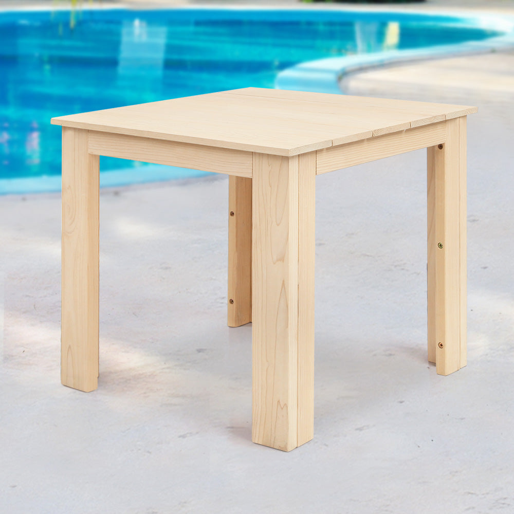 Adirondack Outdoor Side Table - Natural - Homecoze