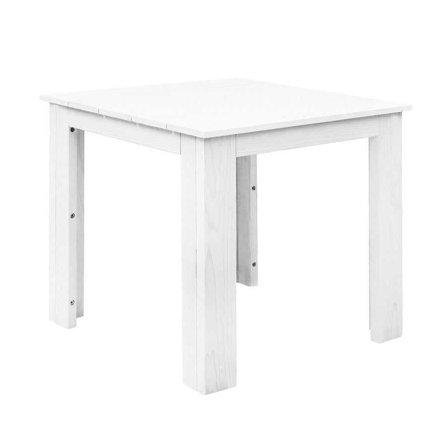 Outdoor Wooden Side Table - White Homecoze