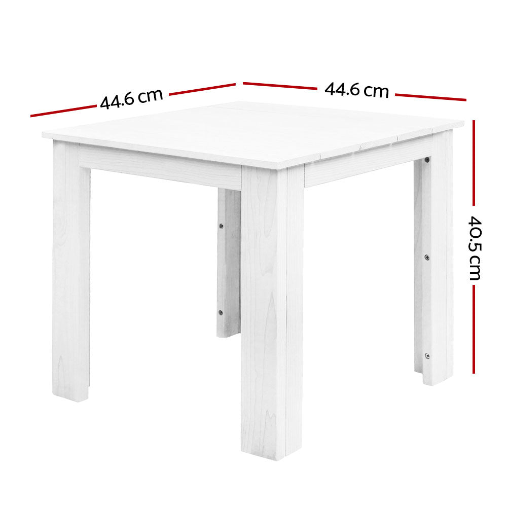 Adirondack Outdoor Side Table - White - Homecoze