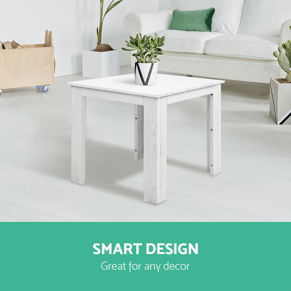 Adirondack Outdoor Side Table - White - Homecoze
