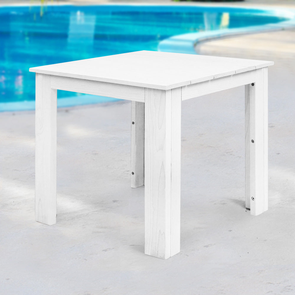 Adirondack Outdoor Side Table - White - Homecoze