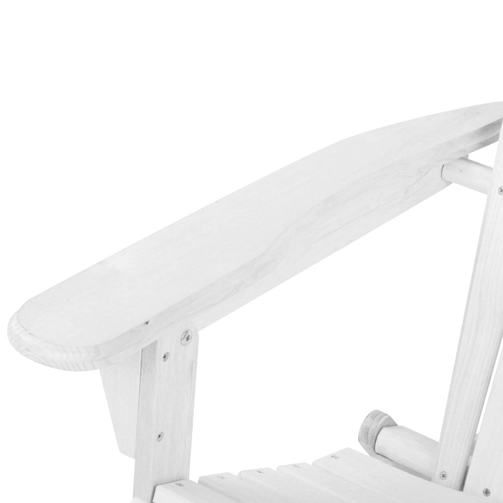 Adirondack Foldable Outdoor Armchair - White - Homecoze