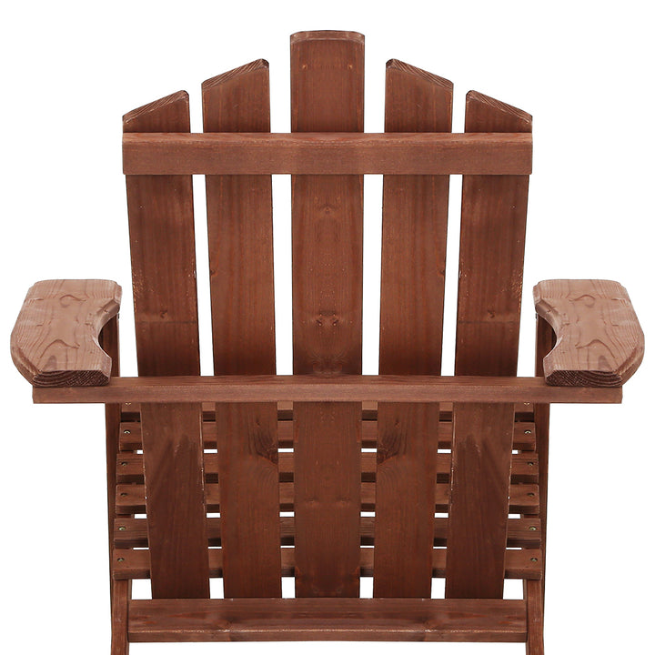 Adirondack Beach Chair Sun Lounge - Brown Homecoze