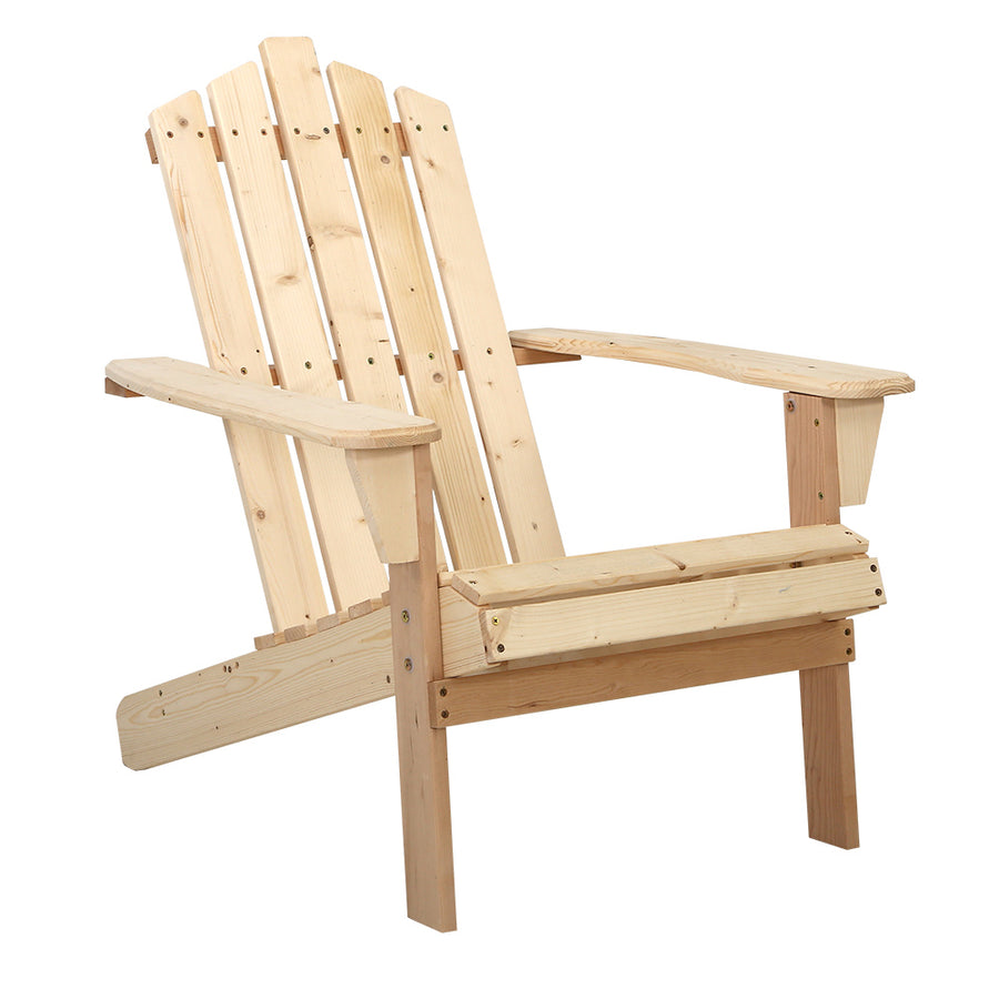 Adirondack Beach Chair Sun Lounge - Natural Homecoze