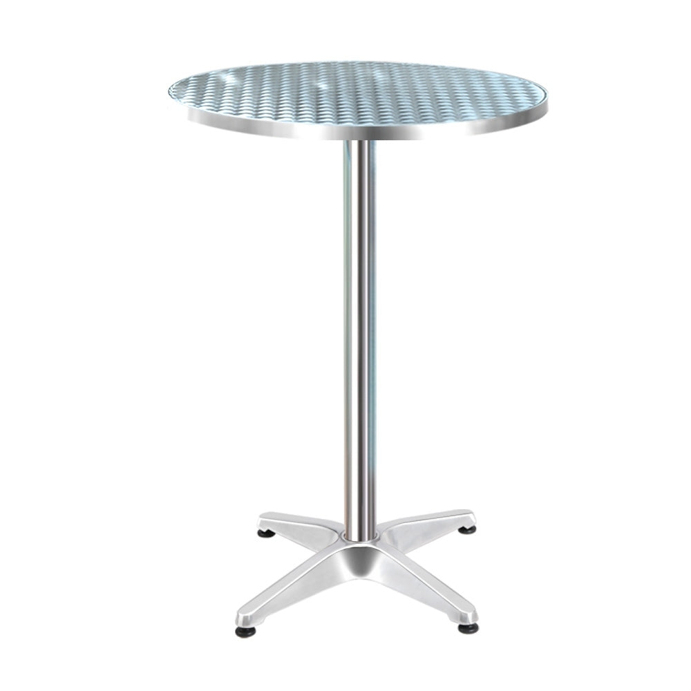 Adjustable Height Aluminium Outdoor 60cm Bar Table Homecoze