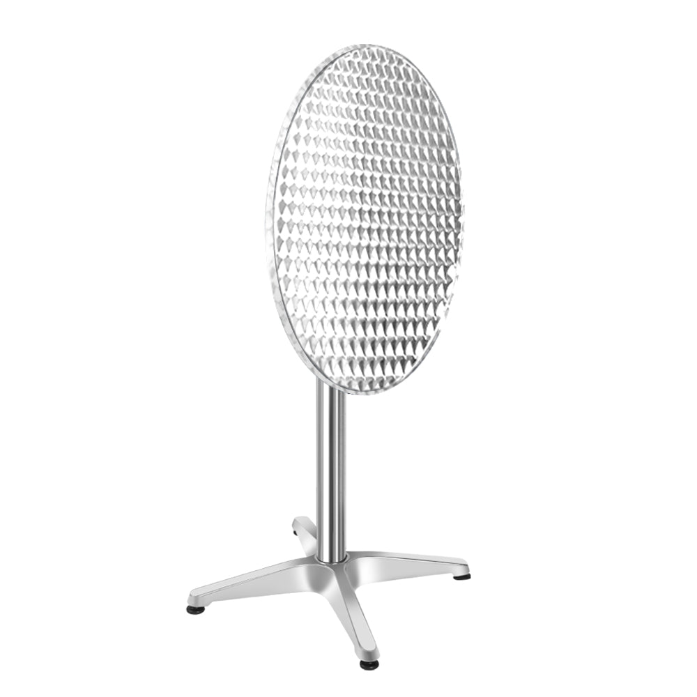 Set of 4 Round Aluminium Outdoor 60cm Bar Tables - Homecoze
